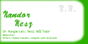 nandor mesz business card